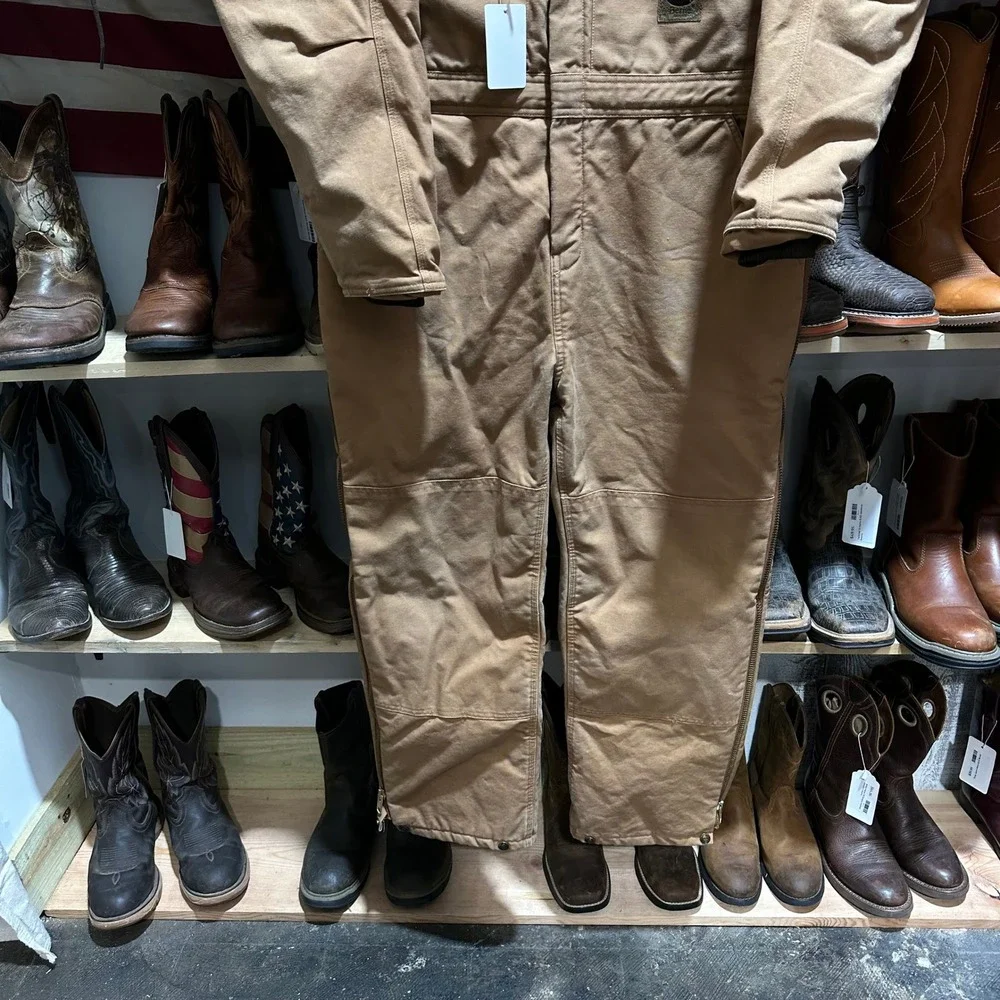 Berne Insulated Coveralls Medium Short Heavyweight Workwear Brown